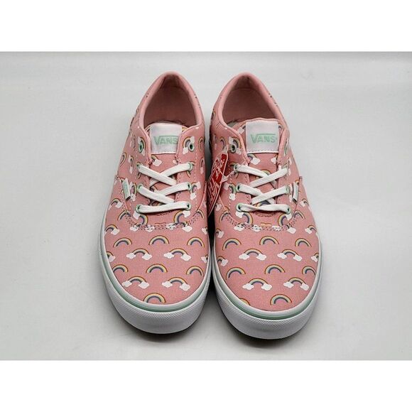 Vans Doheny Girls Size 3 Powder Pink Rainbows Canvas Sneakers Shoes Size 5 - Picture 2 of 8